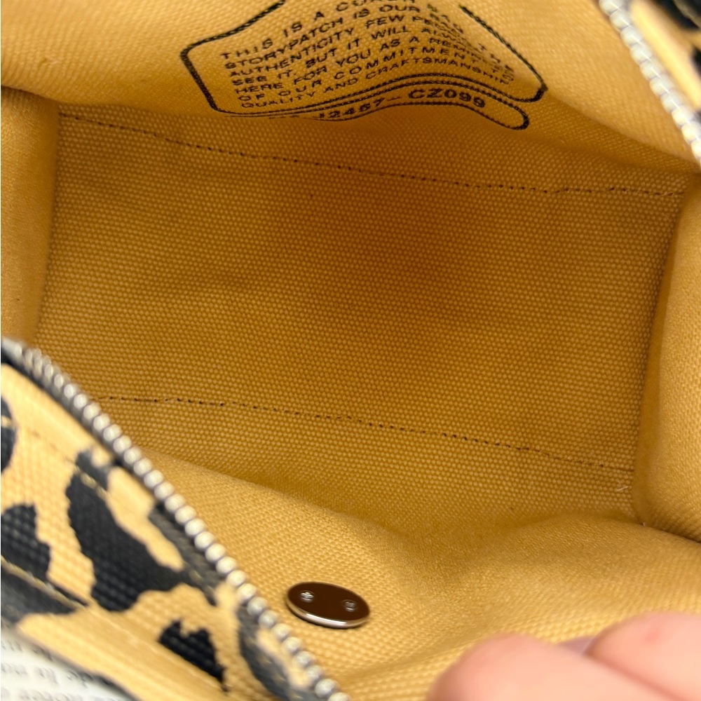 Coach Mini Tote Bag Leopard Canvas | Mini Carryall With Crossbody Strap | New - Picture 10 of 10